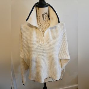 SO White and blue sweater Size L very soft
